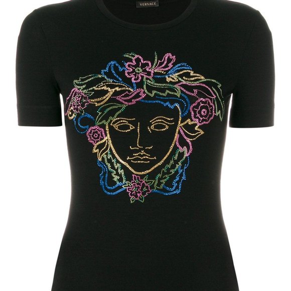 NWT Versace Medusa Crystal Embellished T shirt